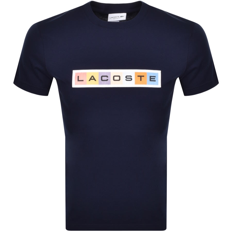 Alternative Image for ProductLacoste Crew Neck Logo T Shirt Navy1